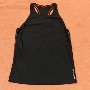 DKNY navy / orange racer back exercise tank top